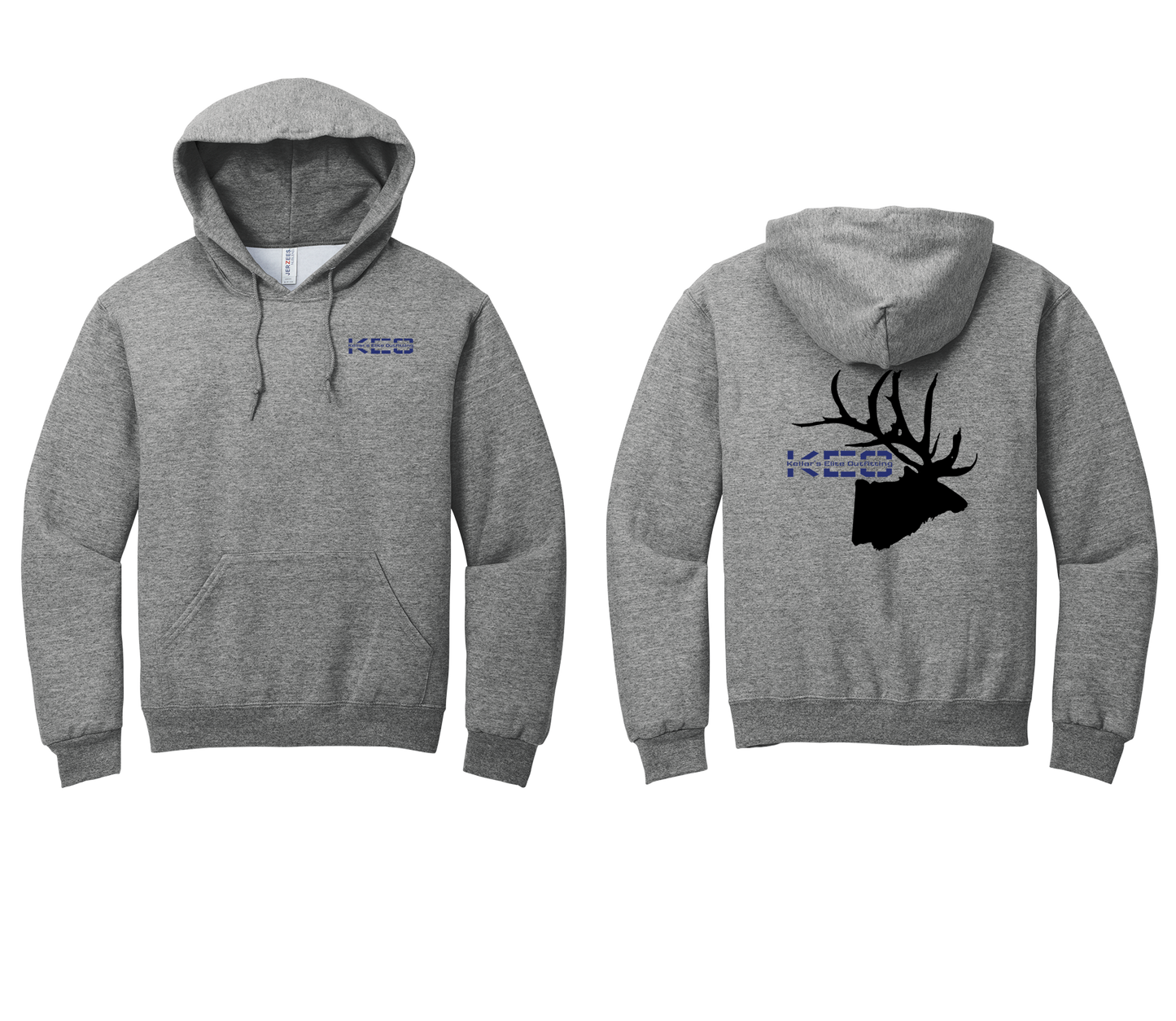 Kellar's Elite Outfitting Grey Hoodie