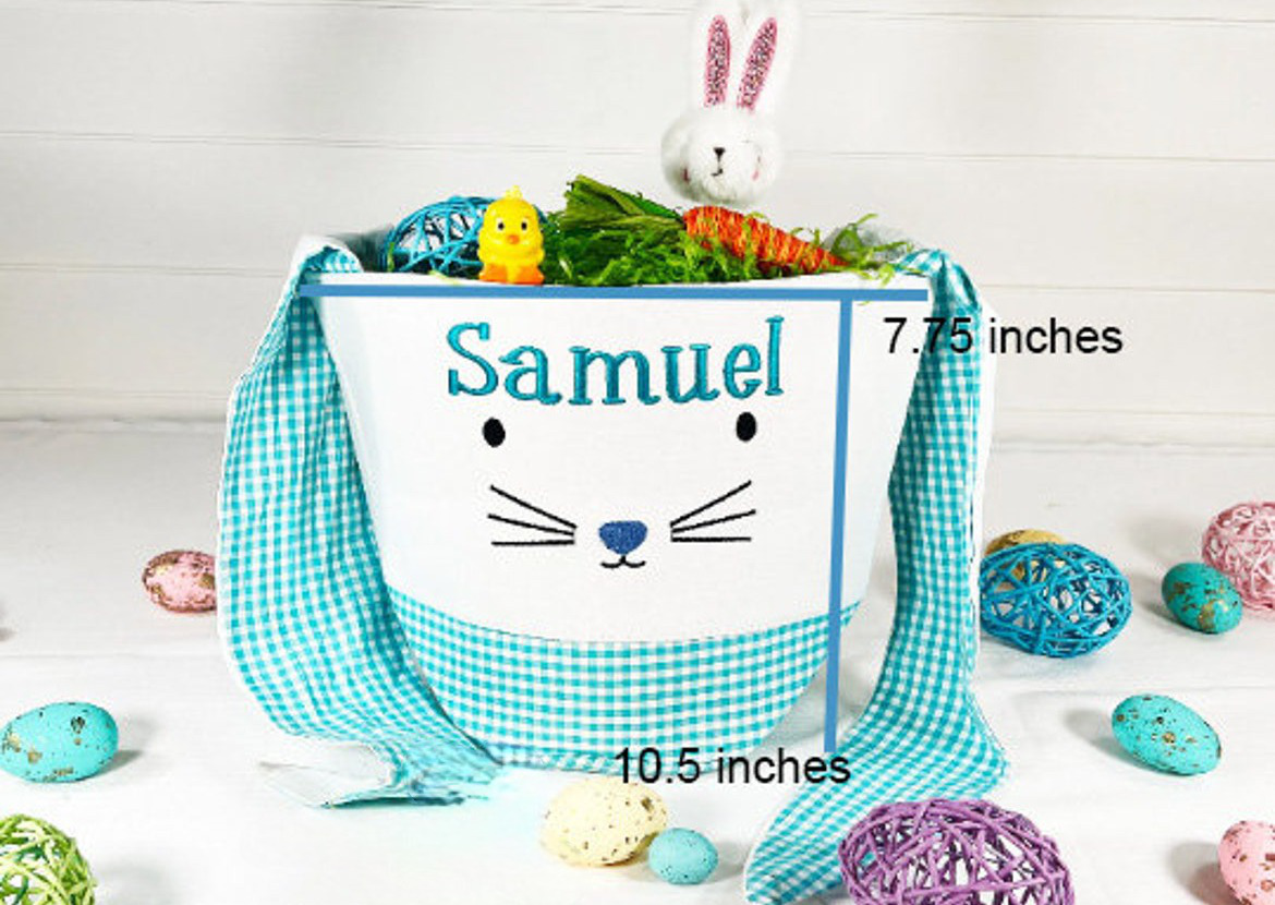 Easter Baskets with Embroidered Custom Name