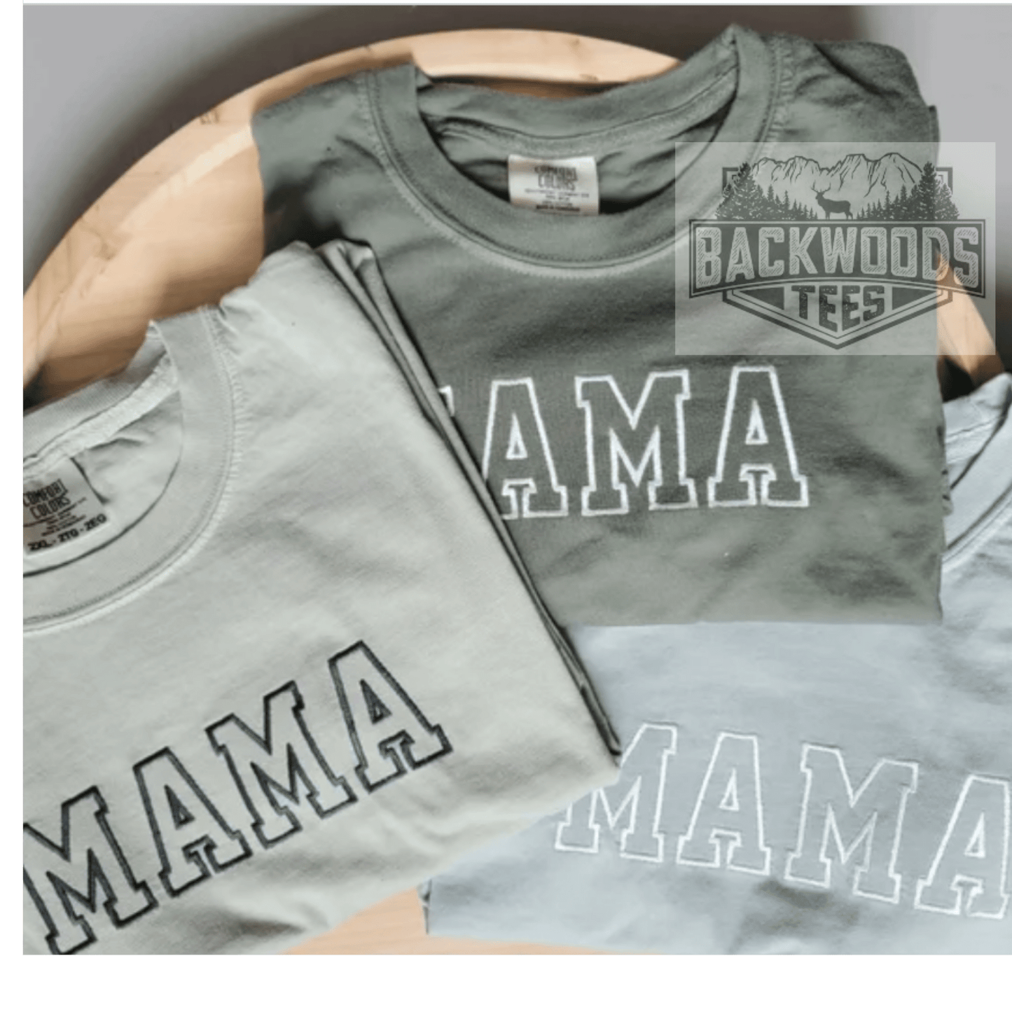 Mama Embroidered-Large Font