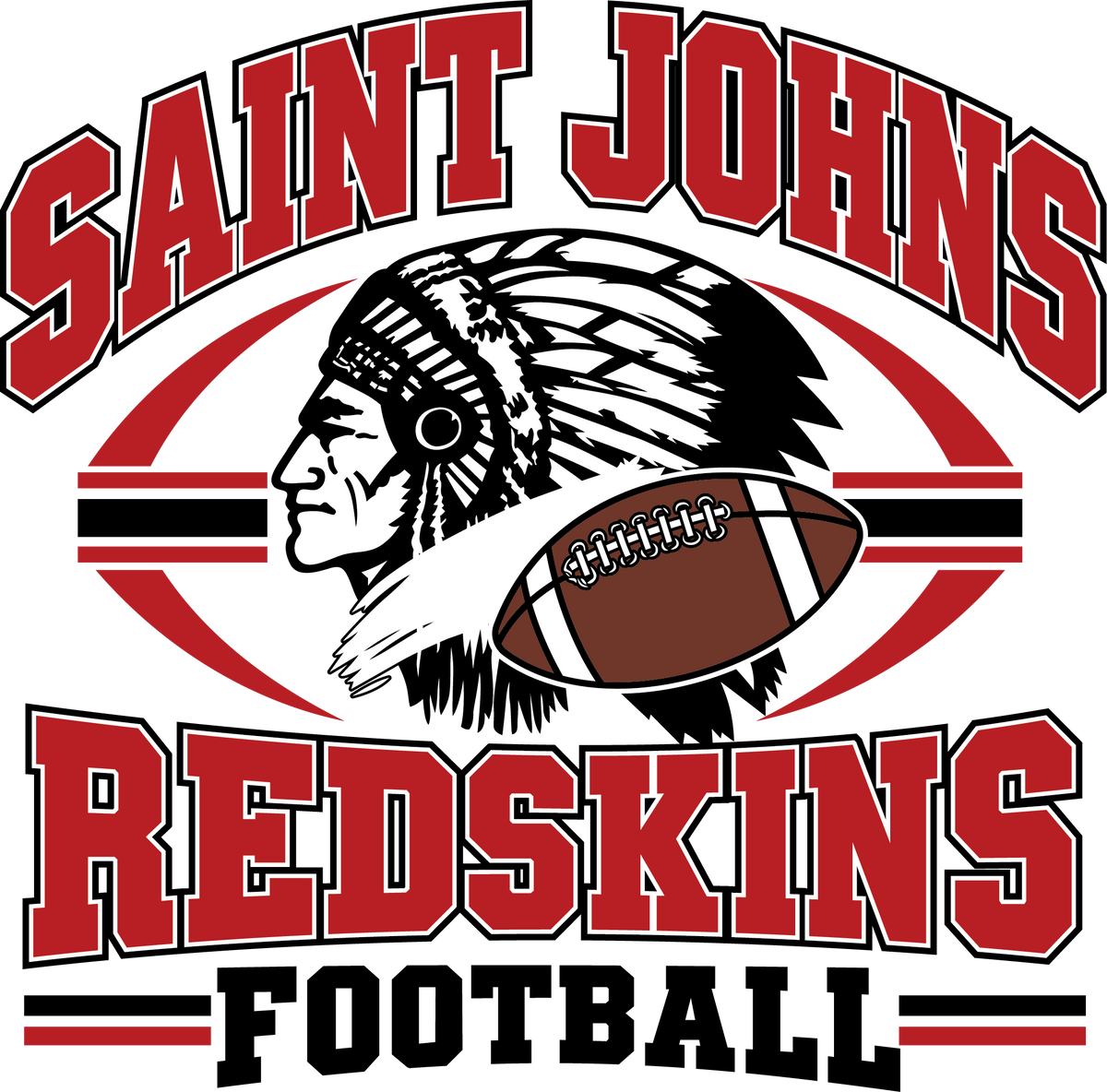 St. Johns Redskins Football Throwback