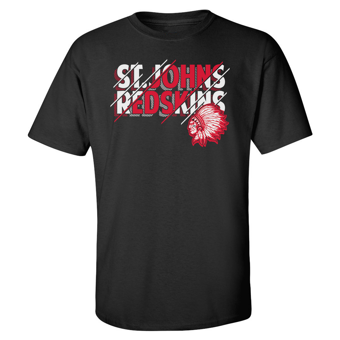 St. Johns Redskins Stripes - ADULT